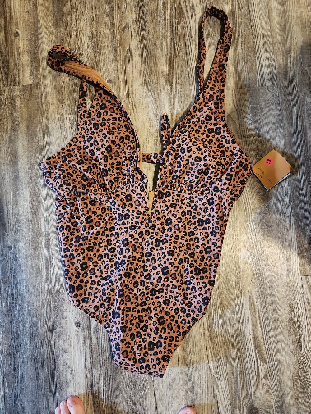 Leopard Print One-Piece Swimsuit